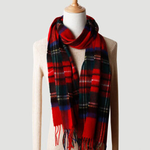 Scottish Plaid Wool Scarf for Men Women or Couple Shawl Factory